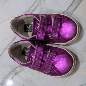 Veja Esplar Leather Metallic Pink/Purple Size 8